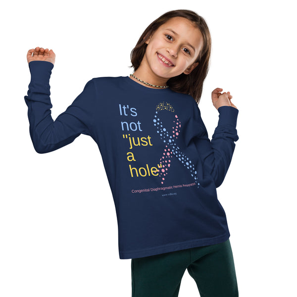 CDHAR- (39) Congenital Diaphragmatic Hernia Awareness Ribbon Youth long sleeve tee