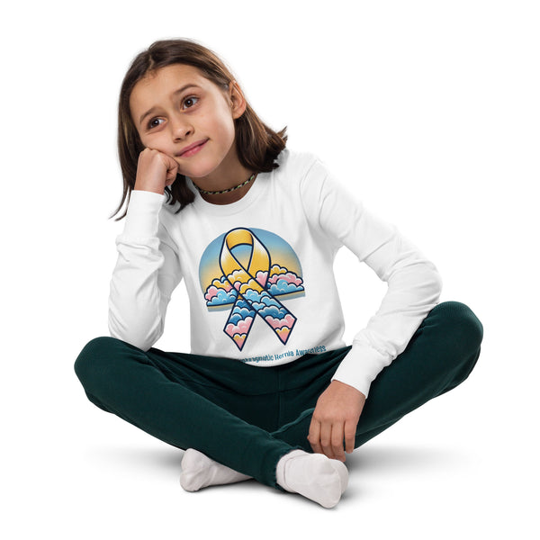 CDHAR- (43) Congenital Diaphragmatic Hernia Awareness Ribbon Youth long sleeve tee