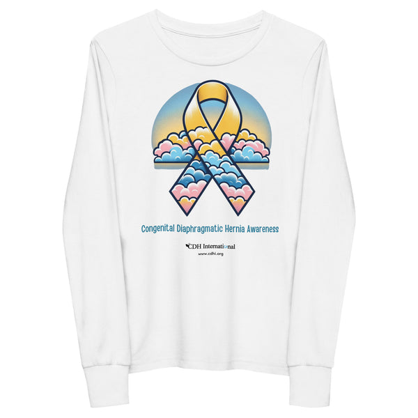 CDHAR- (43) Congenital Diaphragmatic Hernia Awareness Ribbon Youth long sleeve tee