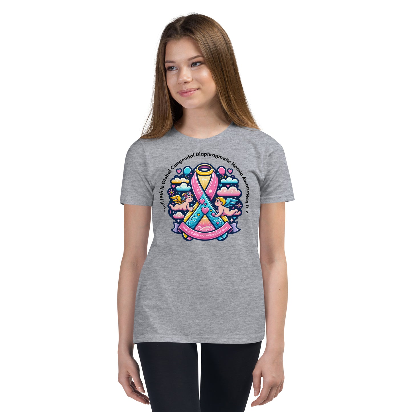 April 19th is Congenital Diaphragmatic Hernia Awareness Day Youth Short Sleeve T-Shirt