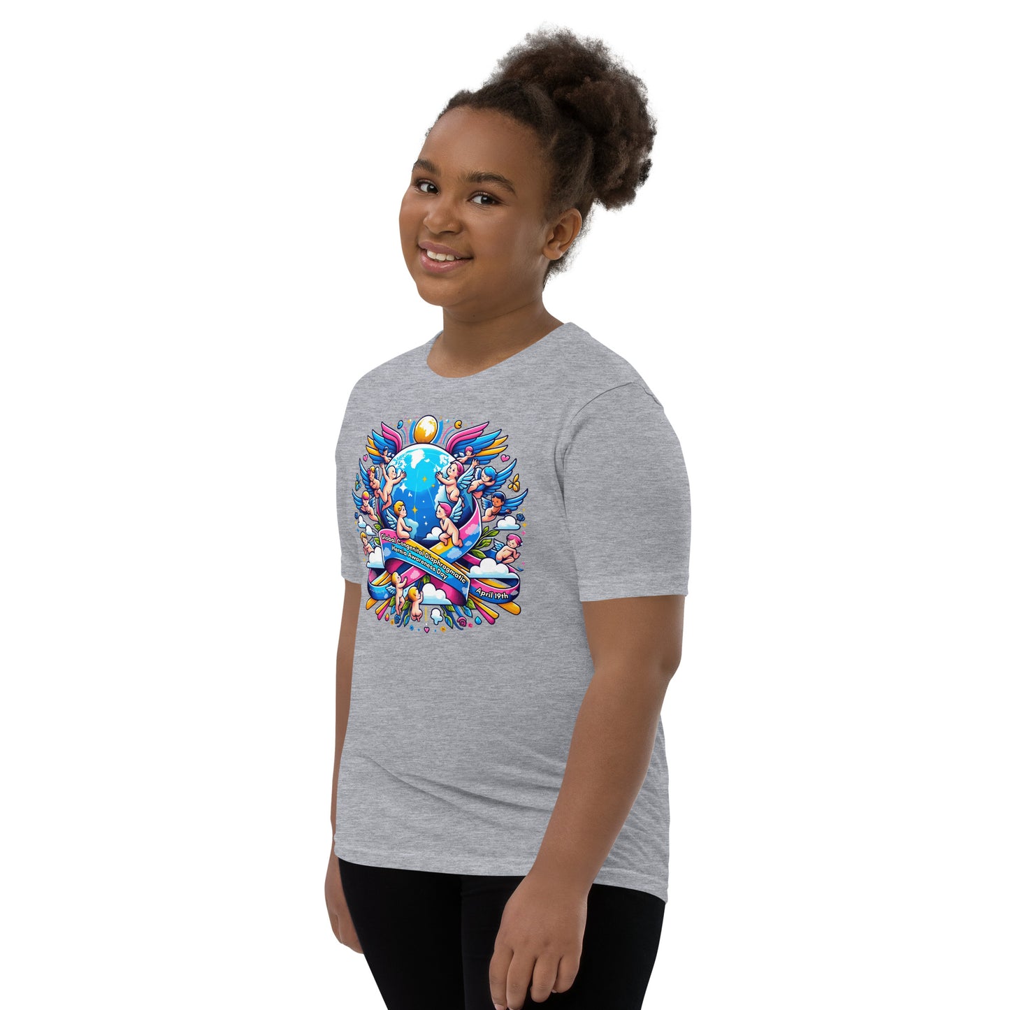 April 19th is Congenital Diaphragmatic Hernia Awareness Day Youth Short Sleeve T-Shirt