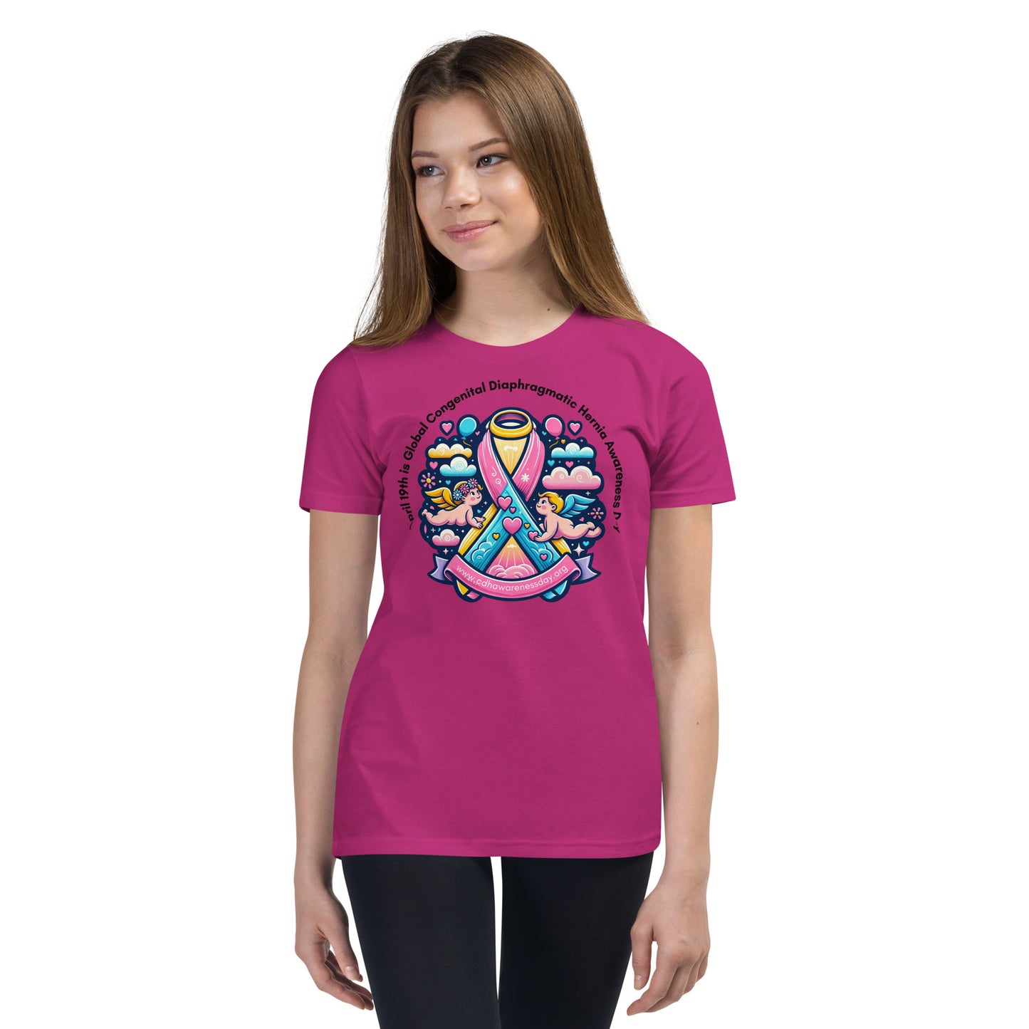 April 19th is Congenital Diaphragmatic Hernia Awareness Day Youth Short Sleeve T-Shirt