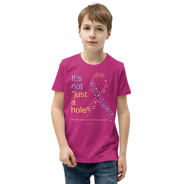 CDHAR- (39) Congenital Diaphragmatic Hernia Awareness Ribbon Youth Short Sleeve T-Shirt