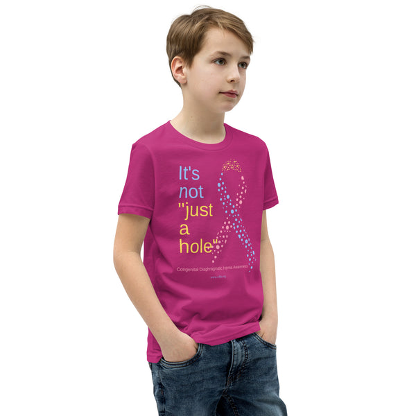 CDHAR- (39) Congenital Diaphragmatic Hernia Awareness Ribbon Youth Short Sleeve T-Shirt