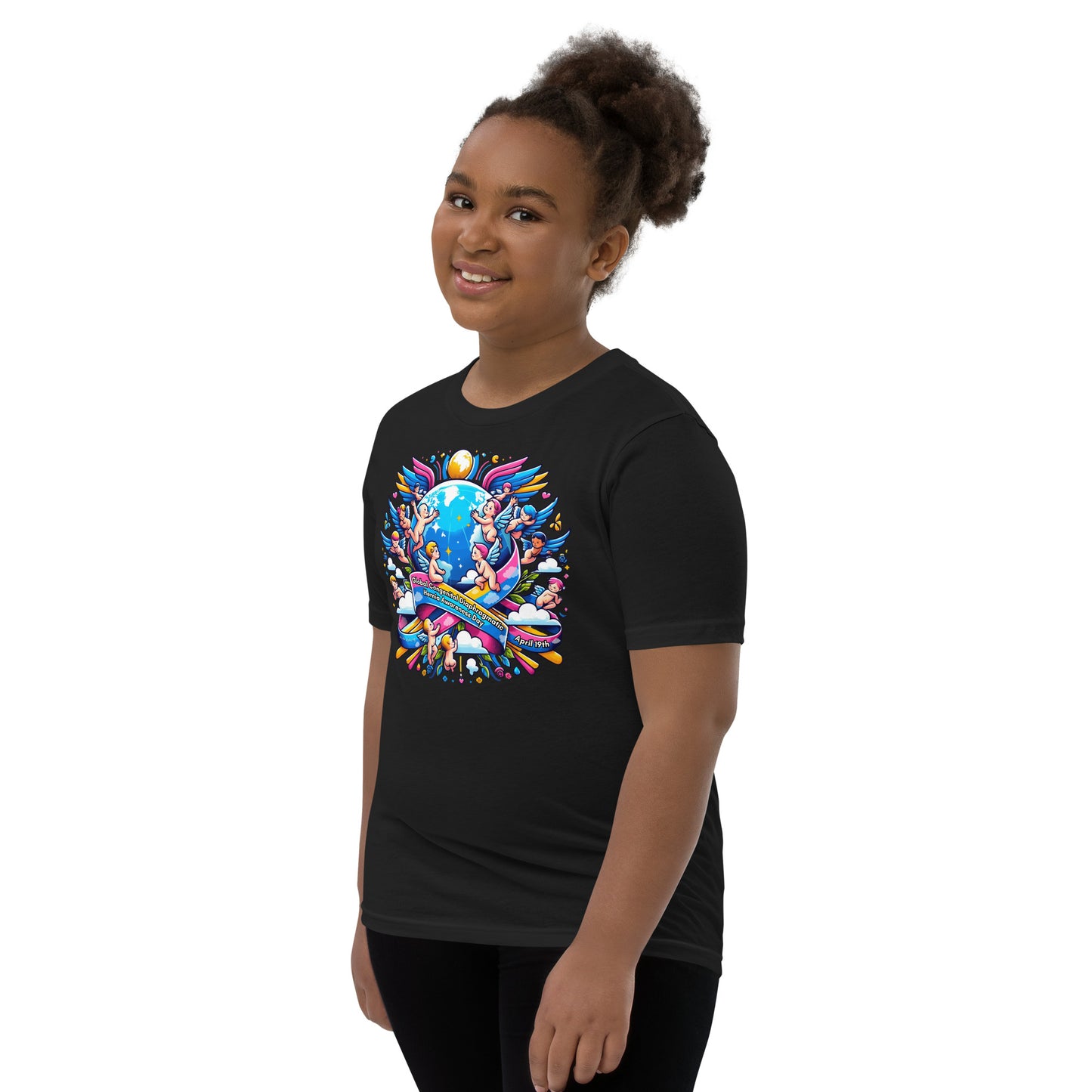 April 19th is Congenital Diaphragmatic Hernia Awareness Day Youth Short Sleeve T-Shirt