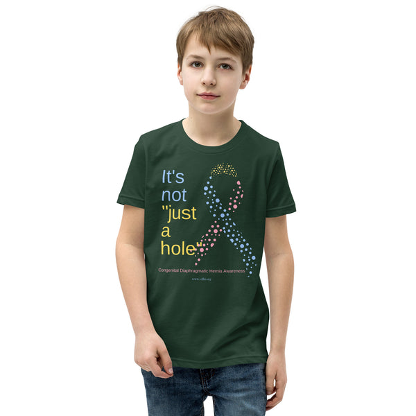 CDHAR- (39) Congenital Diaphragmatic Hernia Awareness Ribbon Youth Short Sleeve T-Shirt