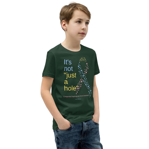 CDHAR- (39) Congenital Diaphragmatic Hernia Awareness Ribbon Youth Short Sleeve T-Shirt