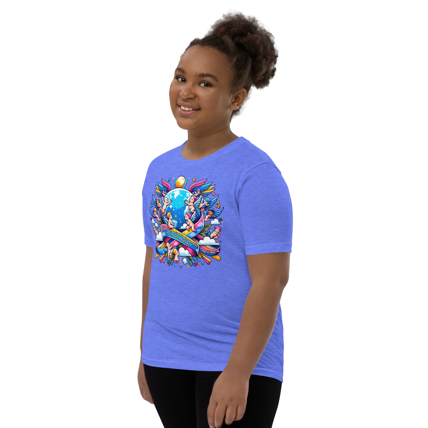 April 19th is Congenital Diaphragmatic Hernia Awareness Day Youth Short Sleeve T-Shirt