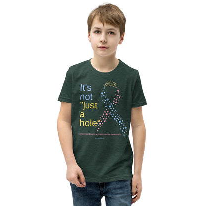 CDHAR- (39) Congenital Diaphragmatic Hernia Awareness Ribbon Youth Short Sleeve T-Shirt