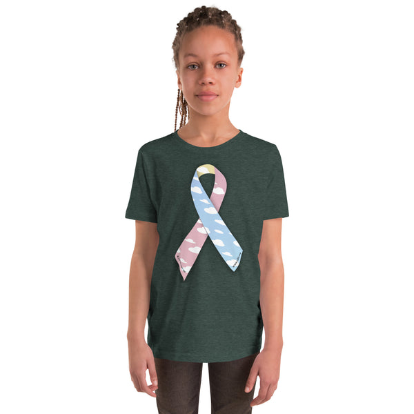 CDHAR- (15) Congenital Diaphragmatic Hernia Awareness Ribbon  Youth Short Sleeve T-Shirt