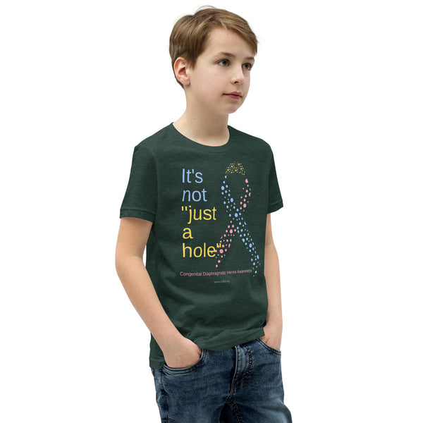 CDHAR- (39) Congenital Diaphragmatic Hernia Awareness Ribbon Youth Short Sleeve T-Shirt