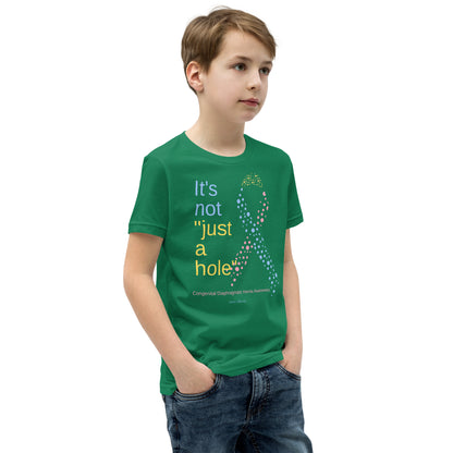 CDHAR- (39) Congenital Diaphragmatic Hernia Awareness Ribbon Youth Short Sleeve T-Shirt