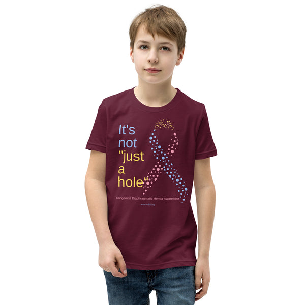 CDHAR- (39) Congenital Diaphragmatic Hernia Awareness Ribbon Youth Short Sleeve T-Shirt