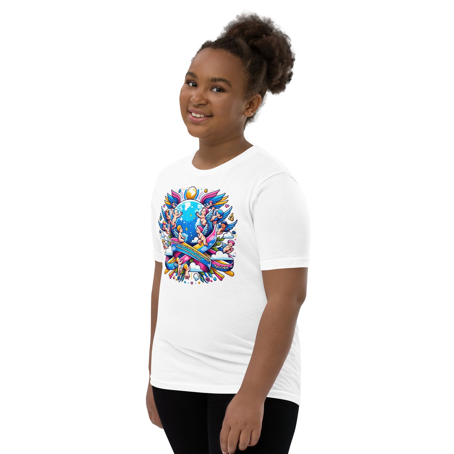 April 19th is Congenital Diaphragmatic Hernia Awareness Day Youth Short Sleeve T-Shirt
