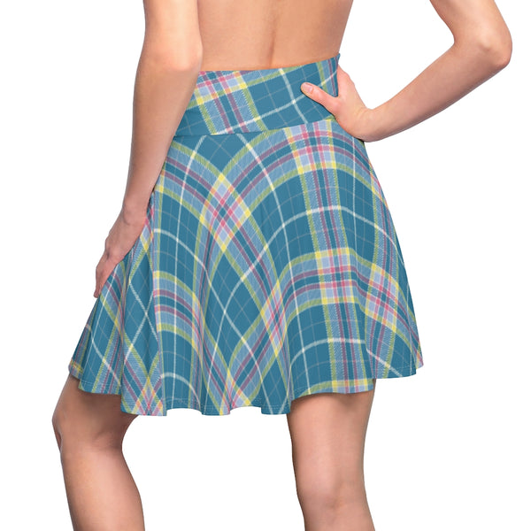 Congenital Diaphragmatic Hernia Awareness Tartan Women's Skater Skirt