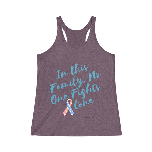 "In This Family, No One Fights Alone" CDH Awareness Women's Tri-Blend Racerback Tank - CDH International