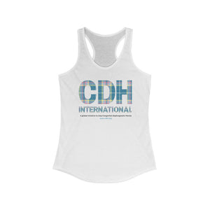 Official Congenital Diaphragmatic Hernia Awareness Tartan Women's Ideal Racerback Tank