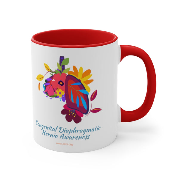 CDH Colorful Lungs Illustration Accent Coffee Mug, 11oz