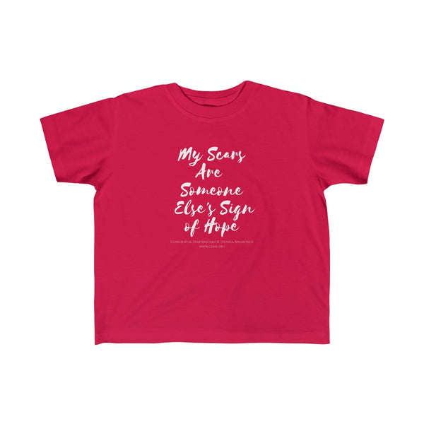 "My Scars Are Someone Else's Sign of Hope" CDH Awareness Kid's Fine Jersey Tee - CDH International