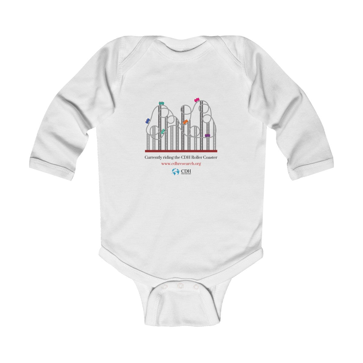 "Currently Riding the CDH Rollercoaster" Infant Long Sleeve Bodysuit - CDH International