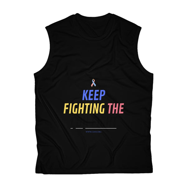 "Keep Fighting the CDH Fight" Men's Sleeveless Performance Tee - CDH International