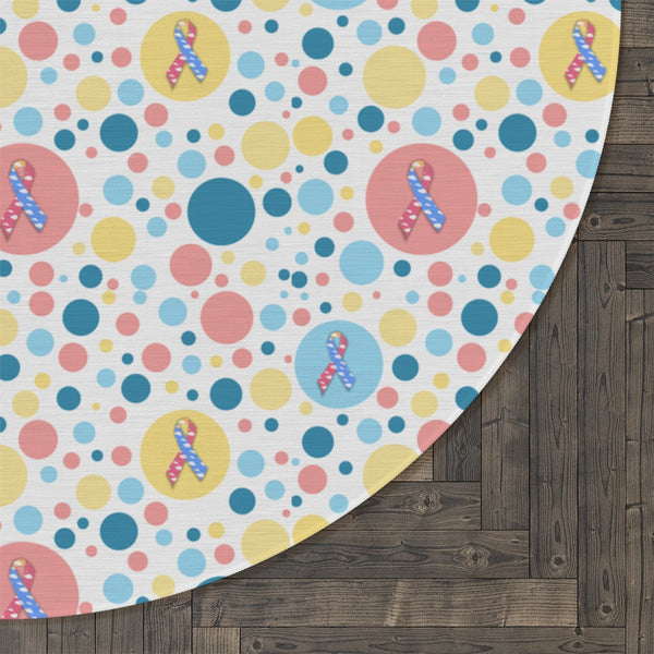 It's Not Just A Hole Congenital Diaphragmatic Hernia Awareness Large Dot Round Rug