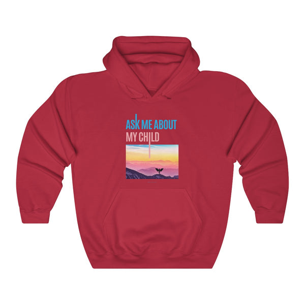 "Ask Me About My Child" CDH Awareness Unisex Heavy Blend™ Hooded Sweatshirt - CDH International