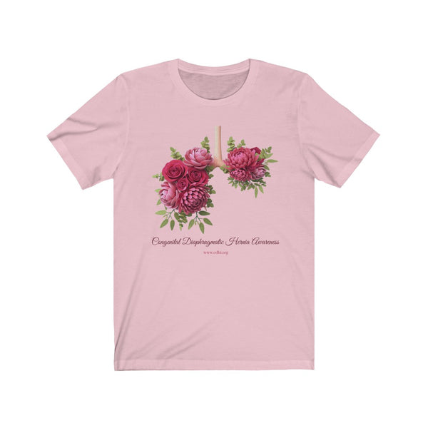 CDH Lungs Roses Unisex Jersey Short Sleeve Tee