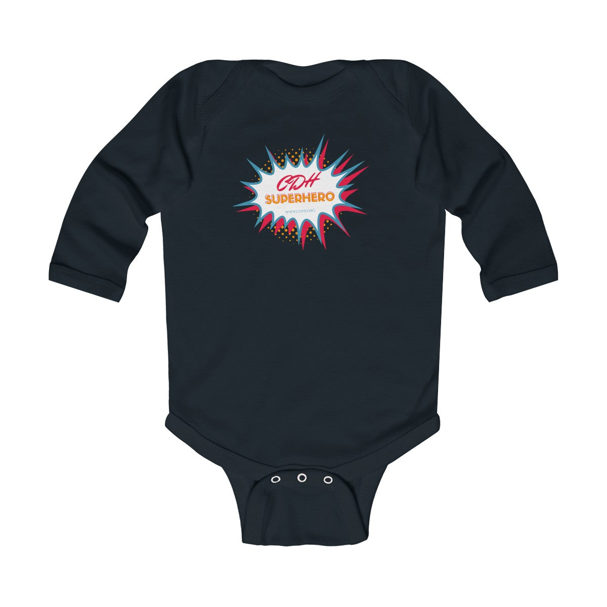 "BAM! CDH Superhero" Infant Long Sleeve Bodysuit - CDH International