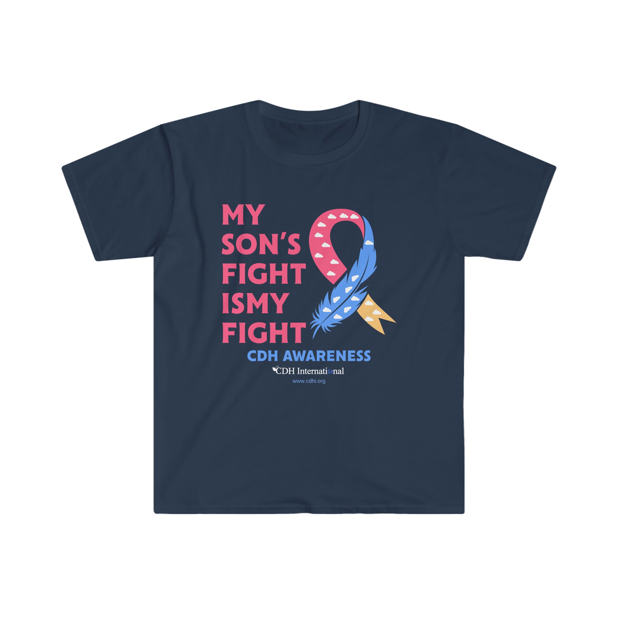 "My Son's Fight Is My Fight' Congenital Diaphragmatic Hernia Awareness Unisex Softstyle T-Shirt