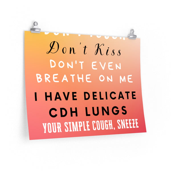 "Germ Season and CDH Lungs" CDH Awareness Posters - CDH International