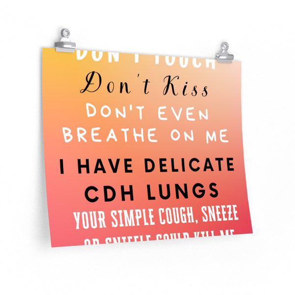 "Germ Season and CDH Lungs" CDH Awareness Posters - CDH International