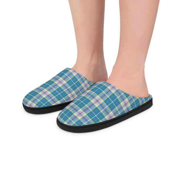 Congenital Diaphragmatic Hernia Awareness Tartan Men's Indoor Slippers