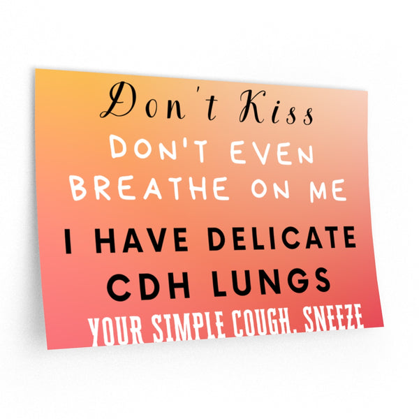 "Germ Season and CDH Lungs" CDH Awareness Wall Decals - CDH International