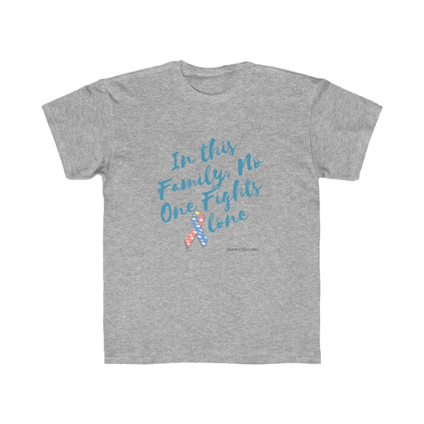 "In This Family, No One Fights Alone" CDH Awareness Kids Regular Fit Tee - CDH International