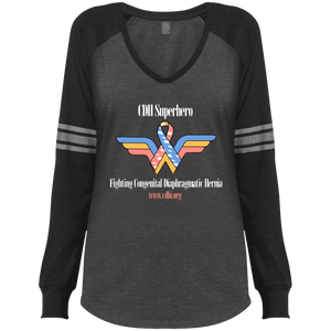 CDH Wonder Woman DM477 Ladies' Game LS V-Neck T-Shirt - CDH International
