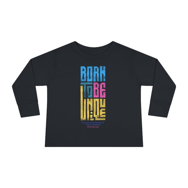 Born To Be Unique Toddler Long Sleeve Tee