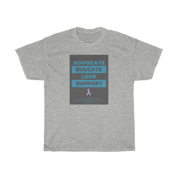 "Advocate Educate Love Support" Unisex Cotton Tee