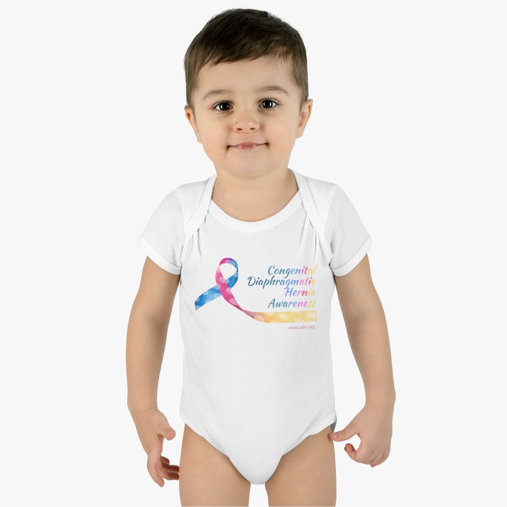 Congenital Diaphragmatic Hernia Awareness Ribbon Infant Baby Rib Bodysuit