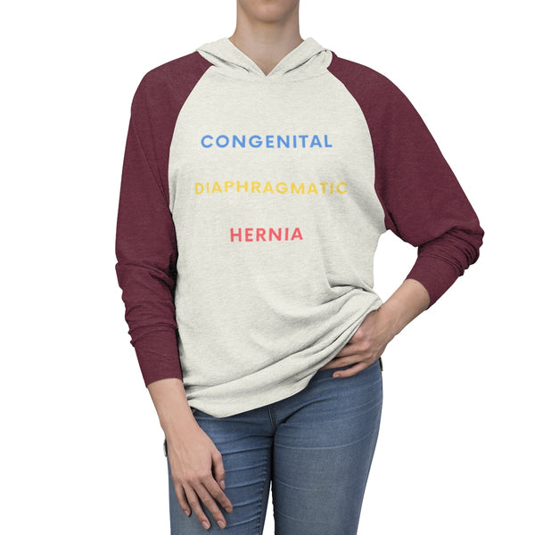 "Congenital Diaphragmatic Hernia" Unisex Tri-Blend Hoodie - CDH International