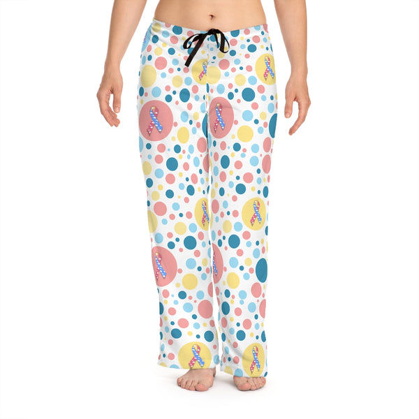 CDH Awareness With CDH Holes Polka Dot Women's Pajama Pants (AOP)