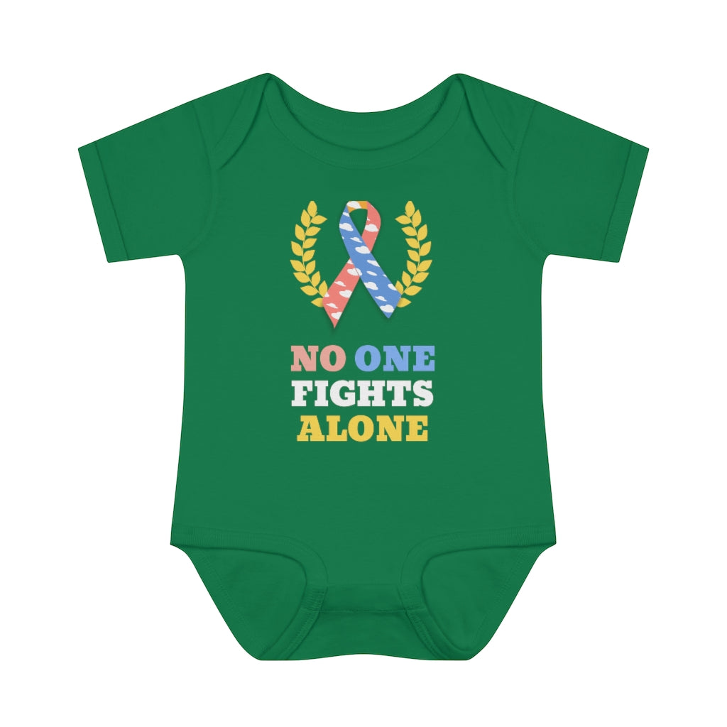 "No One Fights Alone" CDH Awareness Infant Snap Tee - CDH International
