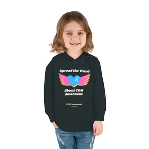 Spread The Word About CDH Awareness Toddler Pullover Fleece Hoodie