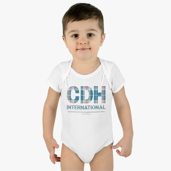 Official Congenital Diaphragmatic Hernia Awareness Tartan Infant Baby Rib Bodysuit