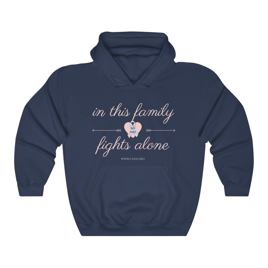 "In This Family No One Fights Alone" Unisex Tri-Blend Hoodie