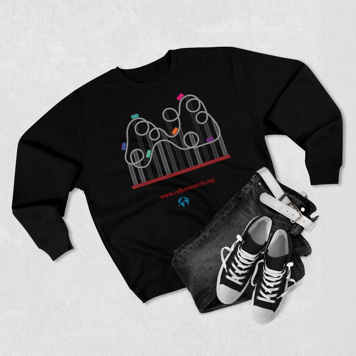 "CDH Rollercoaster" Unisex Premium Crewneck Sweatshirt (UK Printing) - CDH International
