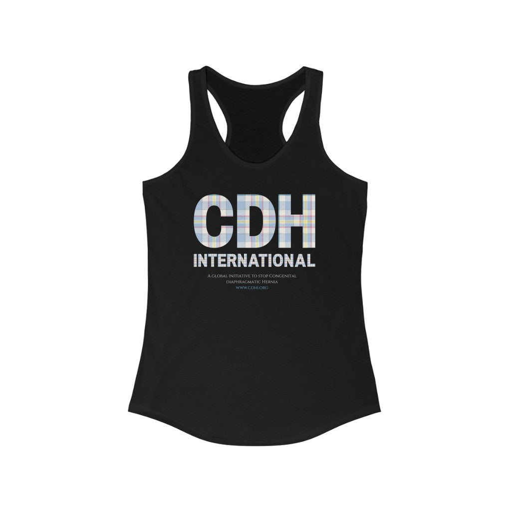 Official Congenital Diaphragmatic Hernia Awareness Dress Tartan Women's Ideal Racerback Tank