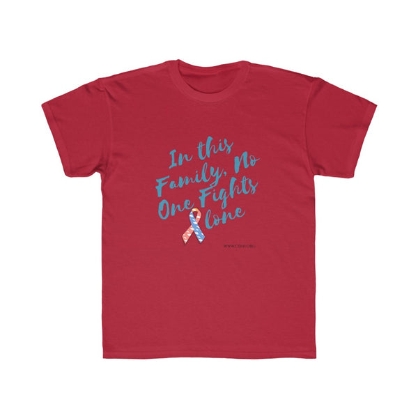 "In This Family, No One Fights Alone" CDH Awareness Kids Regular Fit Tee - CDH International
