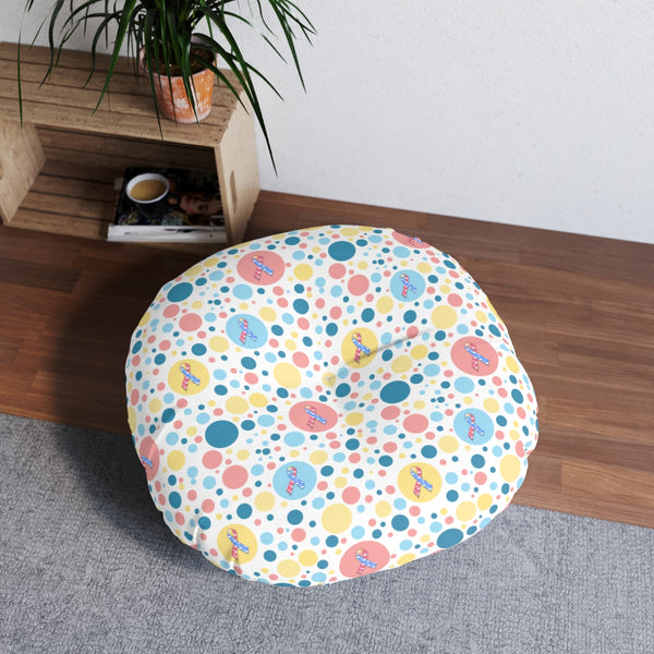 It's Not Just A Hole Congenital Diaphragmatic Hernia Awareness Tufted Floor Pillow, Round