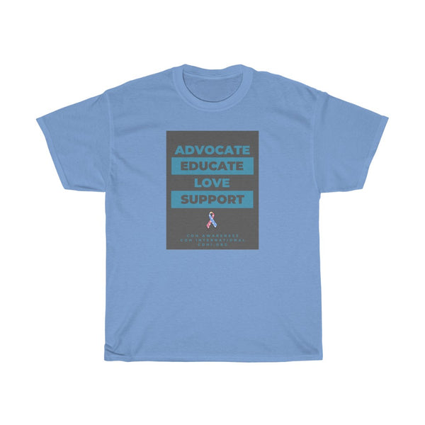 "Advocate Educate Love Support" Unisex Cotton Tee